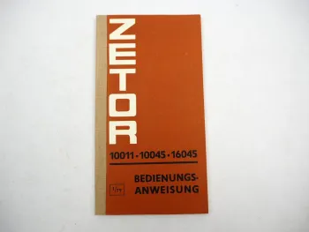 Zetor 10011 10045 16045 Traktor Betriebsanleitung Wartung Scheckbuch 1979