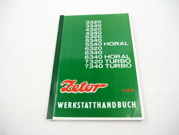 Zetor 3320 3340 4320 4340 5320 5340 6320 6340 7320 7340 Werkstatthandbuch 1994