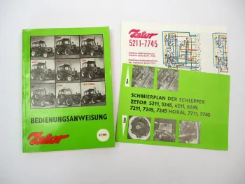 Zetor 5211 5245 6211 6245 7211 7245 7711 7745 Schlepper Bedienungsanleitung 1988