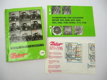 Zetor 5211 5245 6211 6245 7211 7245 7711 7745 Schlepper Bedienungsanleitung 1988