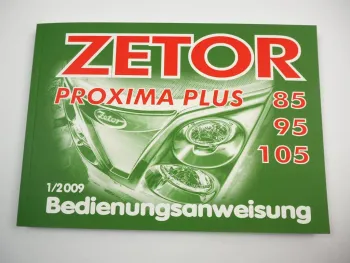 Zetor Proxima Plus 85 95 105 Betriebsanleitung Bedienungsanleitung