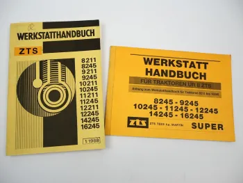 Zetor ZTS 8211 - 12211 8245 - 16245 Super Traktor 2x Werkstatthandbuch 1988/95