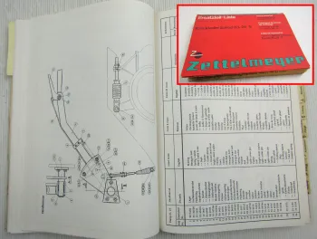 Zettelmeyer Europ KL20S Lader Ersatzteilliste Parts List ca 1960/70iger Jahre