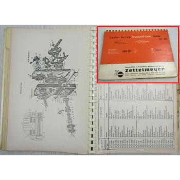Zettelmeyer Europ KL30 Lader Ersatzteilliste Parts List ca 1960/70iger Jahre