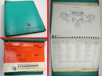 Zettelmeyer Lader Europ L1000 Ersatzteilliste Pieces Rechange Parts List 1960er