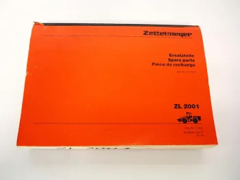 Zettelmeyer ZL2001 Radlader Ersatzteilliste Spare Parts List 1986