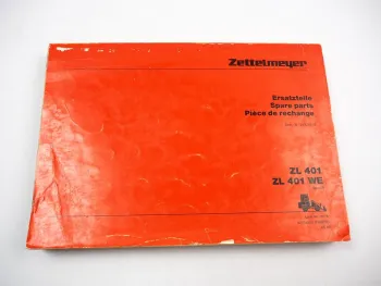 Zettelmeyer ZL401 ZL401WE Serie B Radlader Ersatzteilliste Spare Parts List 1985