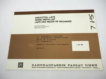 ZF 6 WG-200 Hydromedia Getriebe Ersatzteilliste PPM Krupp Liebherr Terex 06/86