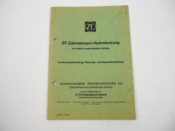 ZF 7842 Zahnstangen Hydrolenkung Reparaturanleitung Ersatzteilliste 1981