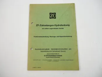 ZF 7842 Zahnstangen Hydrolenkung Reparaturanleitung Ersatzteilliste 1981