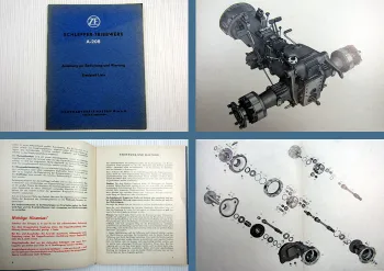 ZF A-208 Getriebe Bedienungsanleitung Montage Ersatzteilliste 1959 Eicher