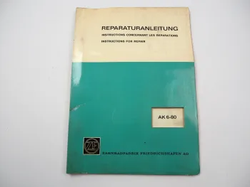 ZF AK6-80 Getriebe Sechsgang Allklauen für LKW Werkstatthandbuch 1966