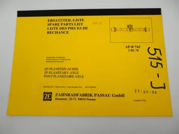ZF AP-B 745 Planetenachse 2 HL 70 Getriebe Ersatzteilliste Liebherr Cat 02/1996