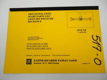 ZF AP-R 725 Planetenachse 1 AVG 95 Getriebe Ersatzteilliste Atlas Parts List 96