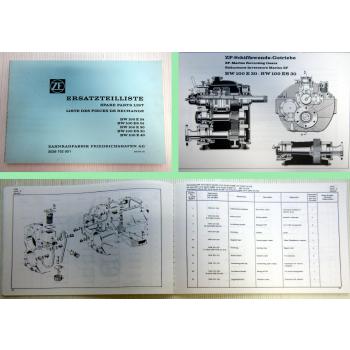 ZF BW100E24 BW100E30 BW100E40 Getriebe Ersatzteilliste Spare Parts List 1968