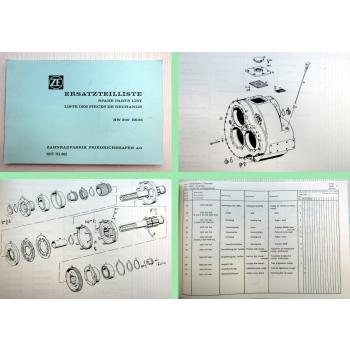 ZF BW200ES28 Getriebe Ersatzteilliste Ersatzteilkatalog Spare Parts List 1972
