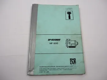 ZF Ecomat Getriebe HP600 mit 5 und 6 Gang Werkstatthandbuch Reparaturanleitung