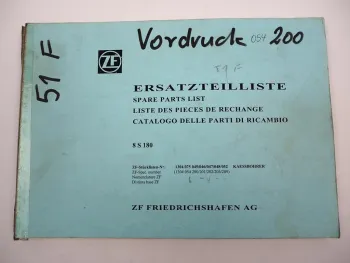 ZF Ecomid 8 S 180 Getriebe Ersatzteilliste Kässbohrer Reisebus Parts List 4/1993
