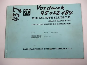 ZF Ecosplit 16 S 130 Getriebe Ersatzteilliste Daimler Benz Spare Parts List 5/86