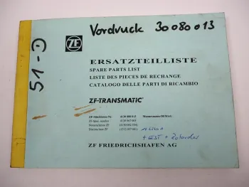 ZF Ecosplit 16 S 220 A Getriebe WSK 400 Ersatzteilliste Mannesmann DEMAG AC 1600