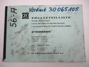 ZF Ecosplit 16 S 221 Getriebe Ersatzteilliste Mannesmann-Demag Parts List 6/1995