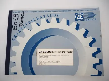 ZF Ecosplit 16S 151 + NMV Getriebe Ersatzteilliste MAN LKW 16.362F Parts List 96