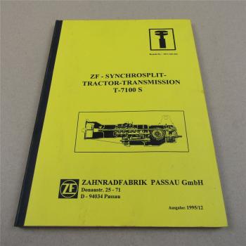 ZF T-7100S synchrosplit tractor Transmission Workshop Manual Werkstatthandbuch