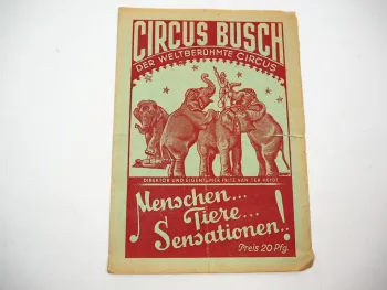 Zirkus Prospekt Spielfolge Circus Busch 1948