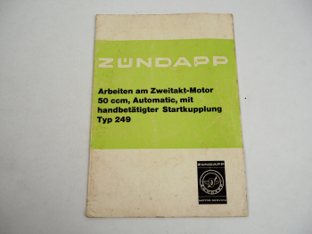 Zündapp 2Takt 50 ccm Motor 249 Werkstatthandbuch für Automatic Typ 444