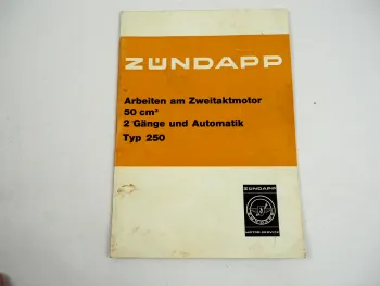Zündapp 2Takt 50 ccm Motor 250 Werkstatthandbuch für ZR 10 20 30