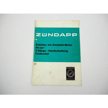 Zündapp Arbeiten am Zweitakt Motor 50 ccm 3 Gänge Werkstatthandbuch 1979