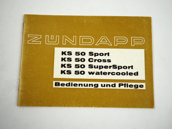 Zündapp KS50 Sport Cross Supersport Watercooled Motorrad Bedienungsanleitung