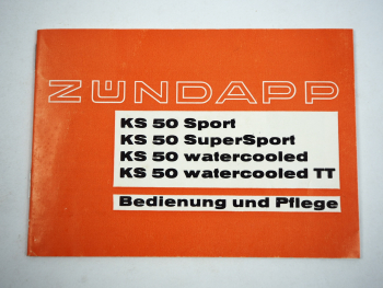 Zündapp KS50 Sport Supersport Watercooled TT Motorrad Bedienungsanleitung