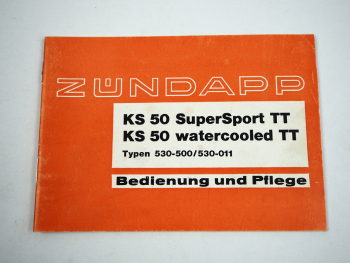 Zündapp KS50 Supersport Watercooled TT Motorrad Bedienungsanleitung