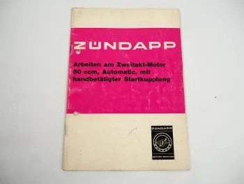 Zündapp Zweitakt Motor 248 Werkstatthandbuch für Automatic Mofa 1971